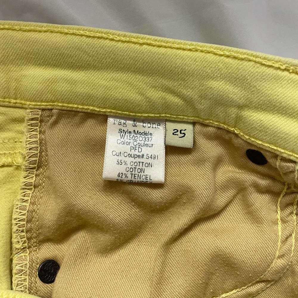 Rag & Bone Lemon Yellow Skinny Jeans - Picture 14 of 15